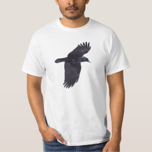 Camiseta Cuervo negro que vuela gótico, Haida, fauna