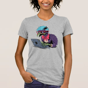 Camiseta Cuervo zombie computadora