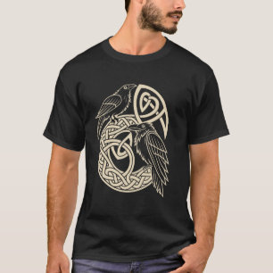Camiseta Cuervos de Nudos Celta u2013 Huginn & Muninn Vikin