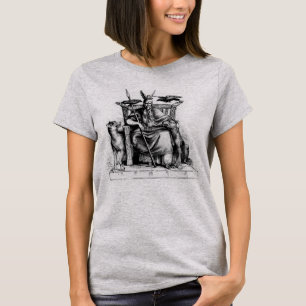 Camiseta Cuervos de Odín en su trono de piedra mitología vi