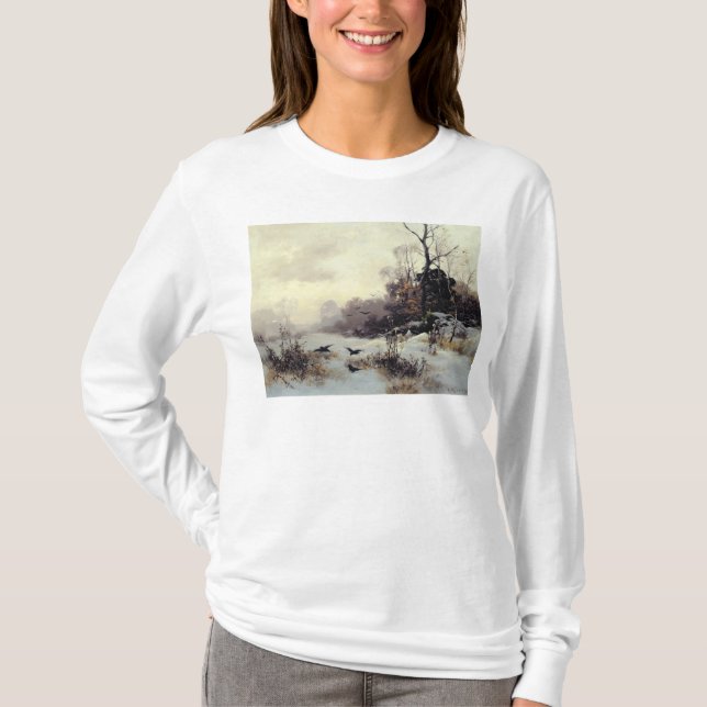 Camiseta Cuervos en un invierno Landscape, 1907 (Anverso)