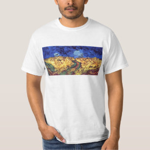 Camiseta Cuervos sobre Wheatfield de Vincent van Gogh