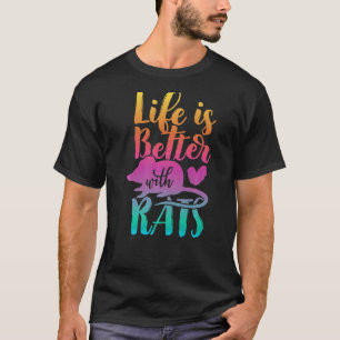 Camiseta Cuesta con ratas acuarela rata cutáneo