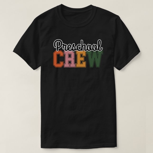 Camiseta Cuesta de equipo de enseñanza preescolar (Diseño del anverso)