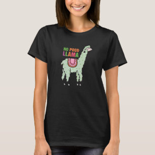 Camiseta Cuesta No Prob Llama Animal Arcoiris Retro Vintage