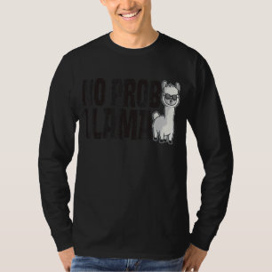 Camiseta Cuesta No Prob Llama Retro Animal Arcoiris 2