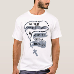 Camiseta Cuesta Nunca Subestimar A Una Mujer Con Un Gif Ros
