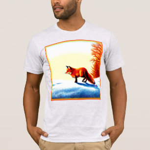 Camiseta Cuesta Pintura de un Zorro Rojo. ¡Hazte con una en