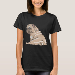 Camiseta Cuesta Pug Con Glucosa Monitor Meter diabetae Awar