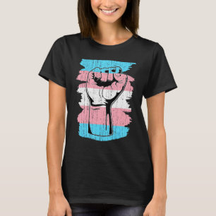Camiseta Cuestión de la bandera transexual del orgullo tran