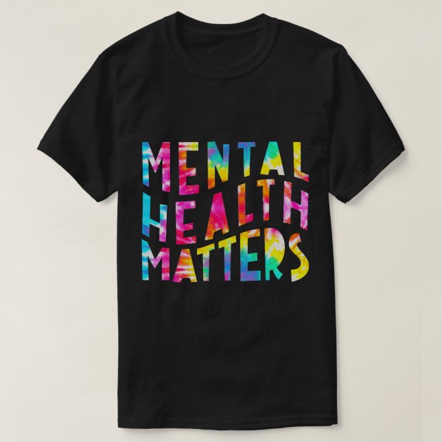 Camiseta cuestiones de salud mental conciencia de las enfer (Diseño del anverso)