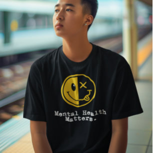 Camiseta Cuestiones de salud mental, conciencia Metalizado 