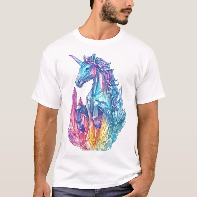 Camiseta Cueva de Cristal Mágico Unicornio (1) (Anverso)