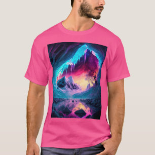 Camiseta Cueva De Hielo Con Aurora Boreal En El Ártico Y Ma