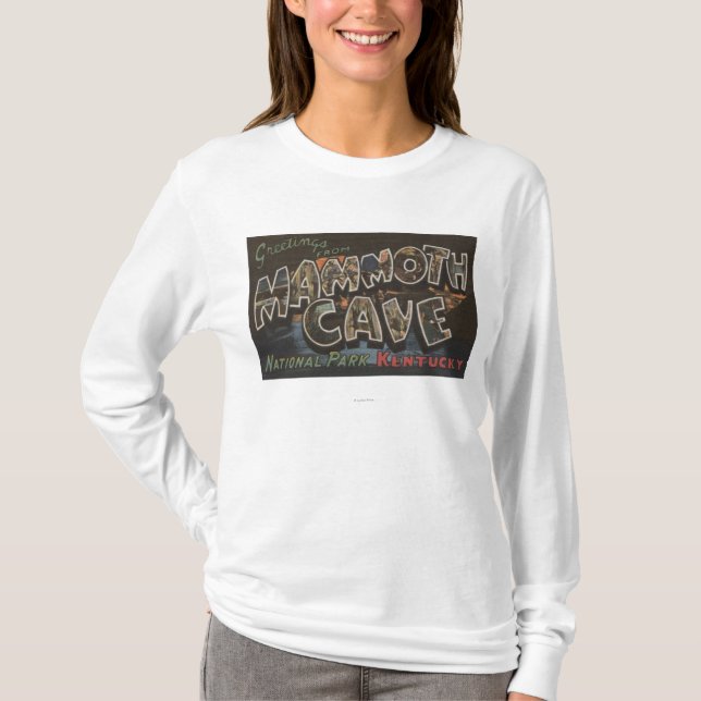Camiseta Cueva gigantesca, Kentucky - escenas grandes de la (Anverso)