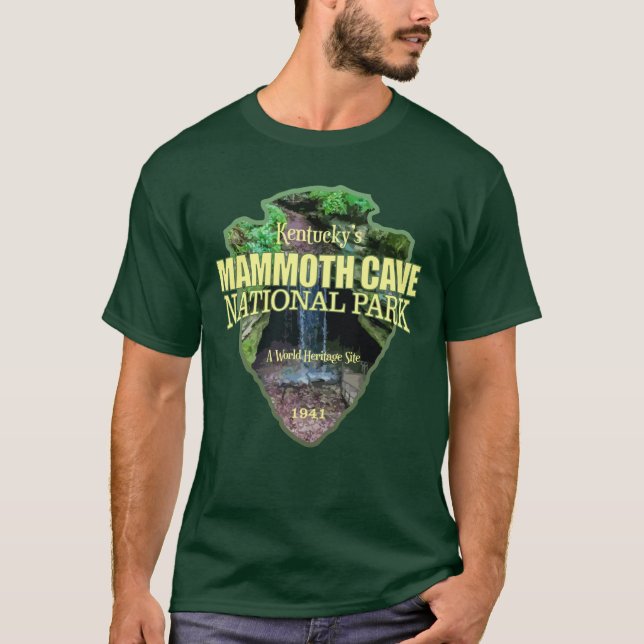 Camiseta Cueva Mammoth (punta de flecha) (Anverso)
