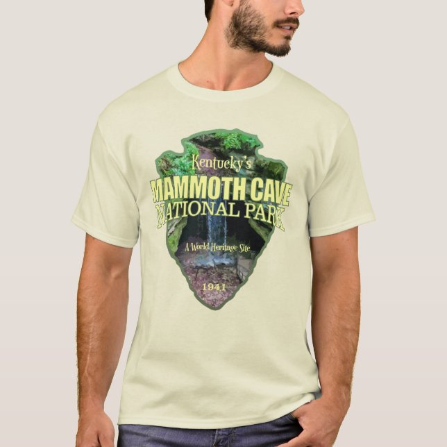Camiseta Cueva Mammoth (punta de flecha) (Anverso)