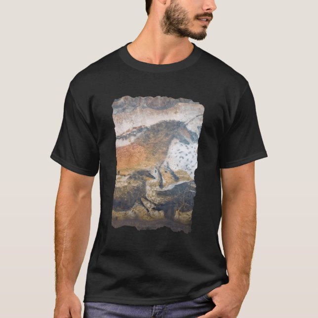 Camiseta Cueva Pintando Caballos Prehistóricos En Cueva Las (Anverso)