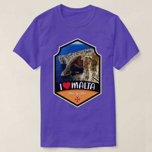 Camiseta Cuevas De Grotto Azul De Malta En Verano (Diseño del anverso)