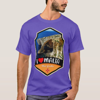 Camiseta Cuevas De Grotto Azul De Malta En Verano