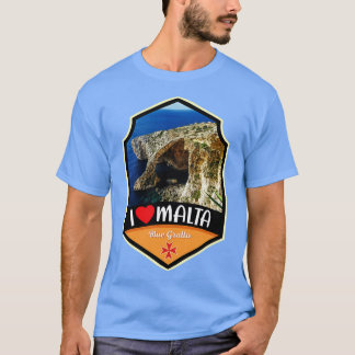 Camiseta Cuevas De Grotto Azul De Malta En Verano