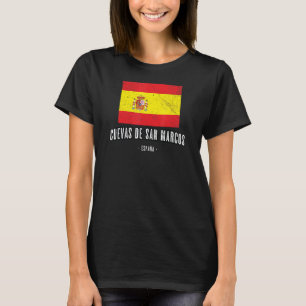 Camiseta Cuevas De San Marcos España Es Bandera Ciudad Band