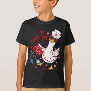 Camiseta Cuff Em Cupid Ganso San Valentín Enfermera Practic