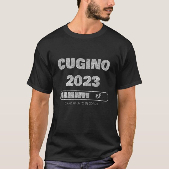 Camiseta cugino 2023 caricamento en diseño corso italiano (Anverso)