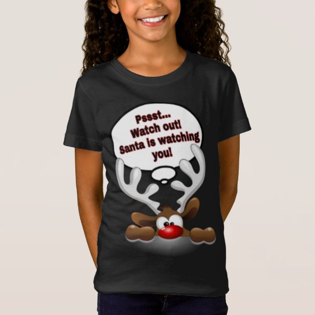 Camiseta Cuida de que Papá Noel te esté observando a los re (Anverso)