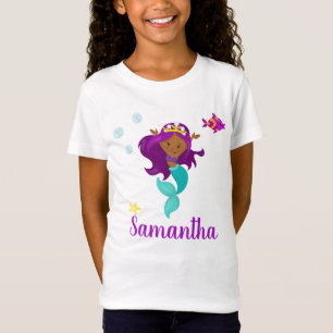 Camiseta Cuidad de sirena personalizada en los afroamerican