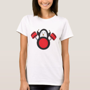 Camiseta Cuidad musical de tambor de pingüino