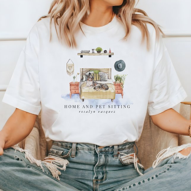 Camiseta Cuidada acuarela Hogar y Servicios de Sitting Masc (Subido por el creador)