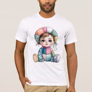 Camiseta Cuidada acuarela Patchwork Baby Snow Mujer