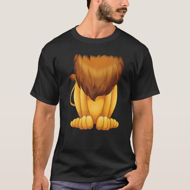 Camiseta Cuidada cabeza de león disfraz Halloween Gran Gato (Anverso)