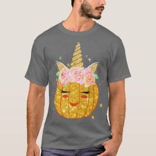 Camiseta Cuidada calabaza disfraz Unicornio Face Halloween 