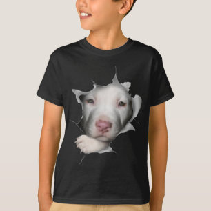 Camiseta Cuidada cara de Pitbull Blanco dentro de mí