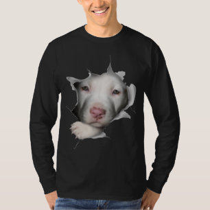Camiseta Cuidada cara de Pitbull Blanco dentro de mí