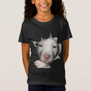 Camiseta Cuidada cara de Pitbull Blanco dentro de mí