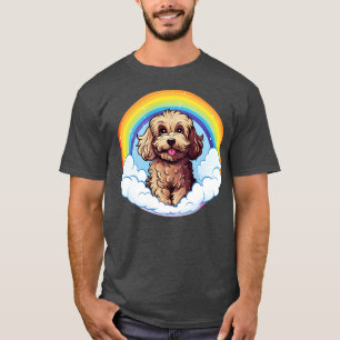Camiseta Cuidada Cockapoo Nube Arcoiris Perro Kawaii Feliz