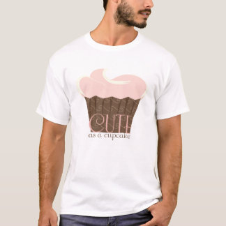 Camiseta ¡Cuidada como un quequito! Rosa y marrón