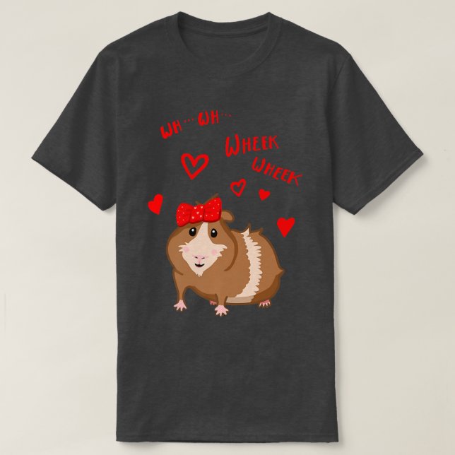 Camiseta Cuidada conejillo de indias con regalo de rueda de (Diseño del anverso)