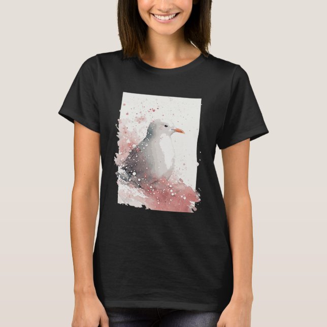 Camiseta Cuidada gaviota japonesa de cerezo flor acuática S (Anverso)