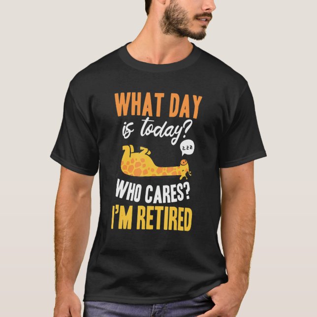 Camiseta Cuidada Giraffe ¿Qué Día Es? (Anverso)
