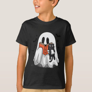 Camiseta Cuidada Halloween Ghost Reading Book Tank Top_1
