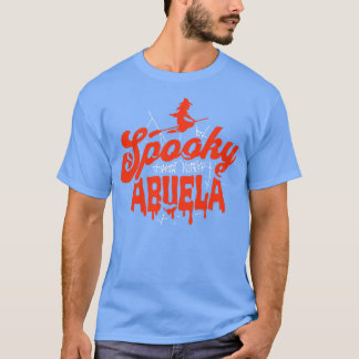 Camiseta Cuidada Halloween Spooky Abuela Naranja y Black Ha