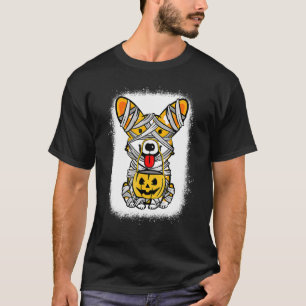 Camiseta Cuidada Halloween Welsh Corgi Perro Mummy Divertid