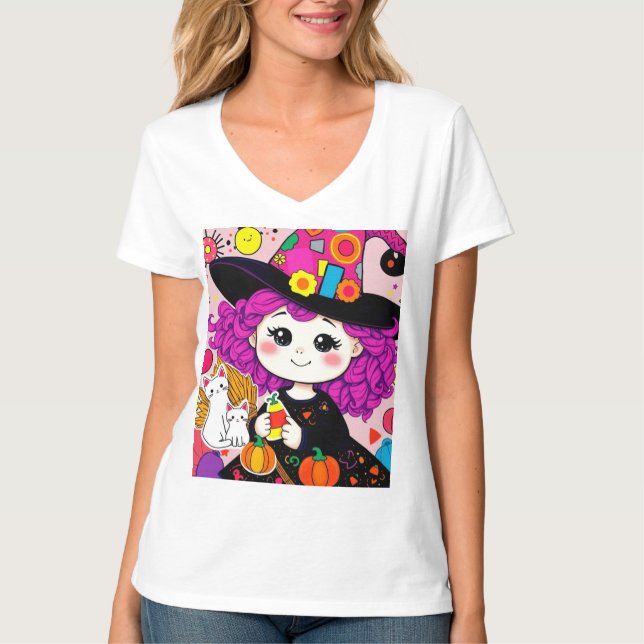 Camiseta Cuidada Halloween Witch Mateo Spooky Style! (Anverso)