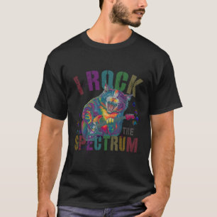 Camiseta Cuidada I Rock The Spectrum Autism Mom Motivationa