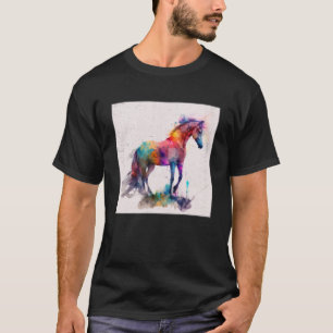 Camiseta Cuidada Ilustracion de pintura de arco iris
