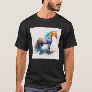 Camiseta Cuidada Ilustracion de pintura de arco iris